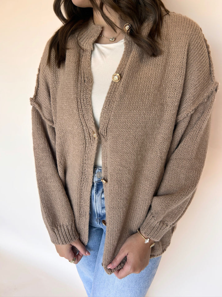 Chunky Bat-Sleeved Cardigan