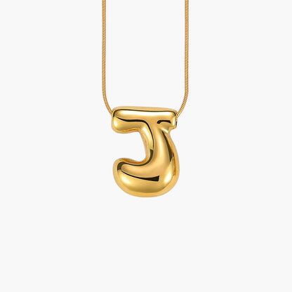 Golden Glow Bubble Letter Necklace