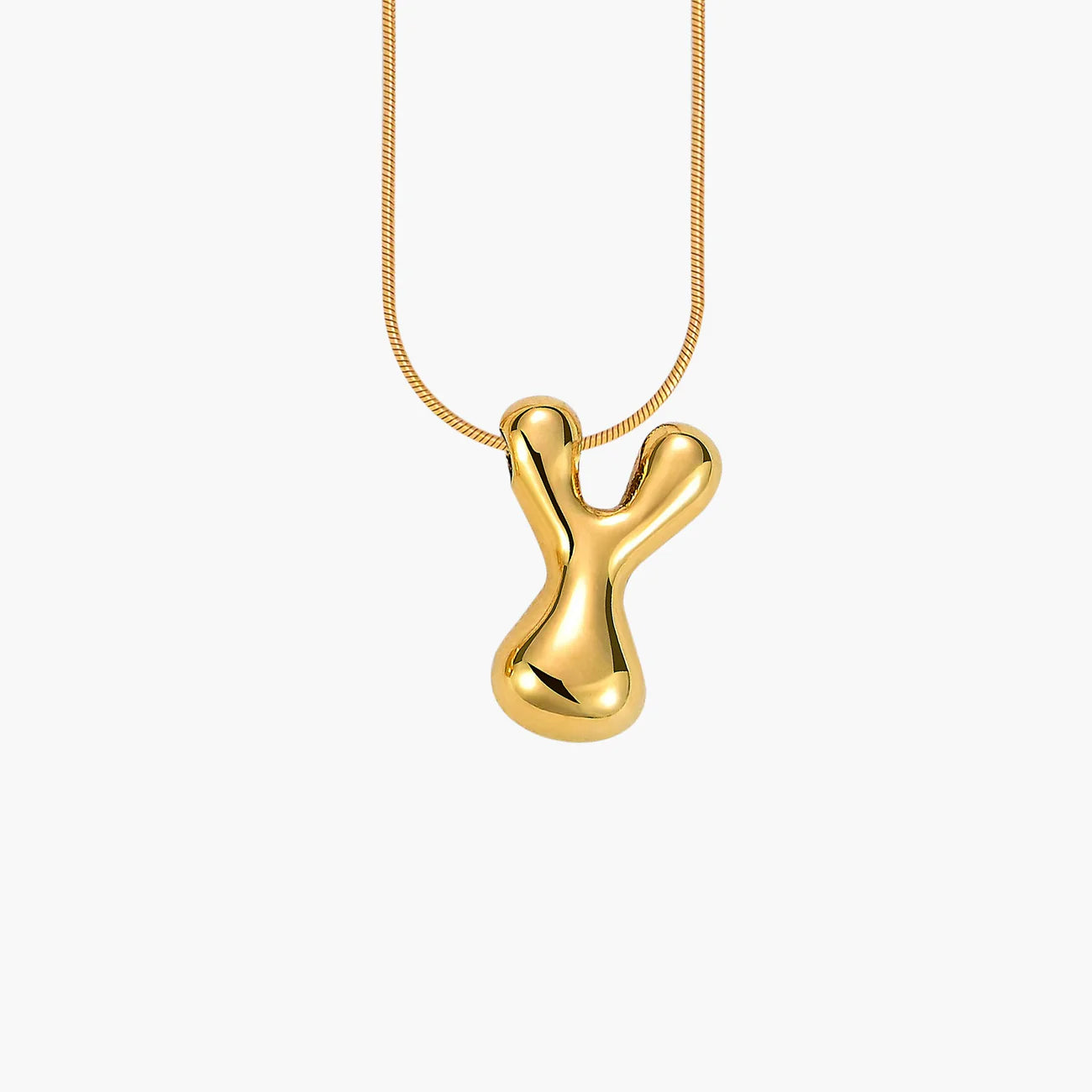 Golden Glow Bubble Letter Necklace