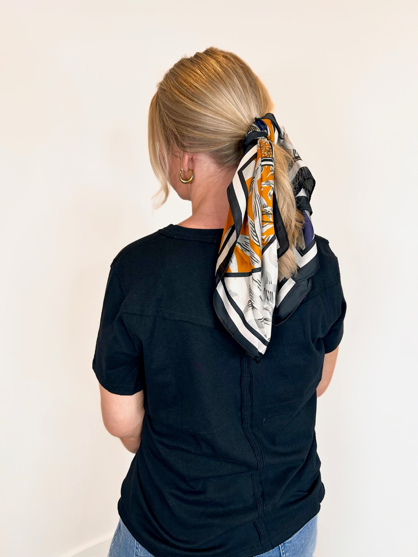 Multi Leaves Pattern Bandana Scarf