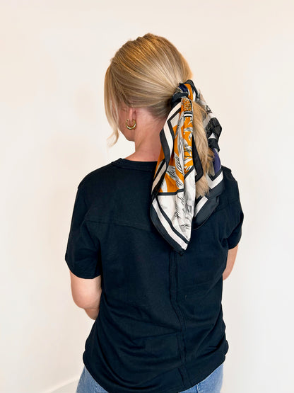 Multi Leaves Pattern Bandana Scarf