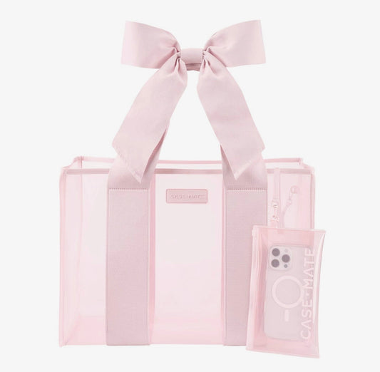 PREORDER Case-Mate Ballet Pink Bow Jelly Tote Bag