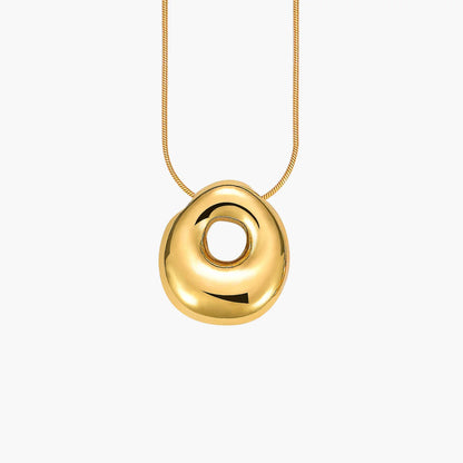 Golden Glow Bubble Letter Necklace