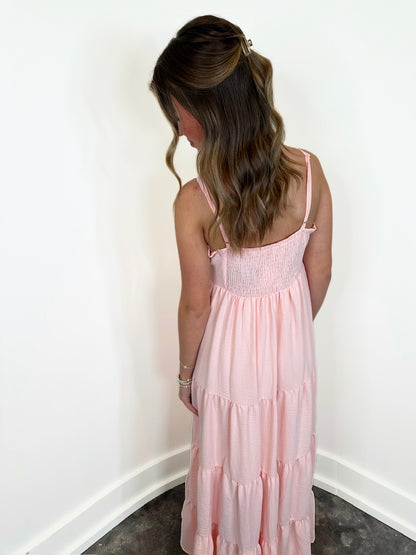 Lara Front Bow Accent Midi Dress