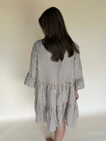 Brisa Striped Baby Doll Dress