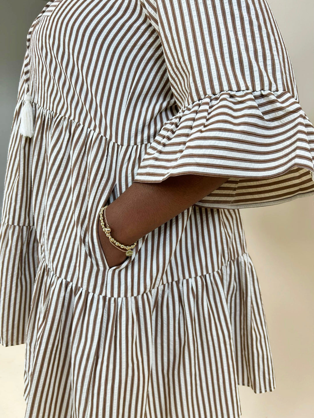 Brisa Striped Baby Doll Dress