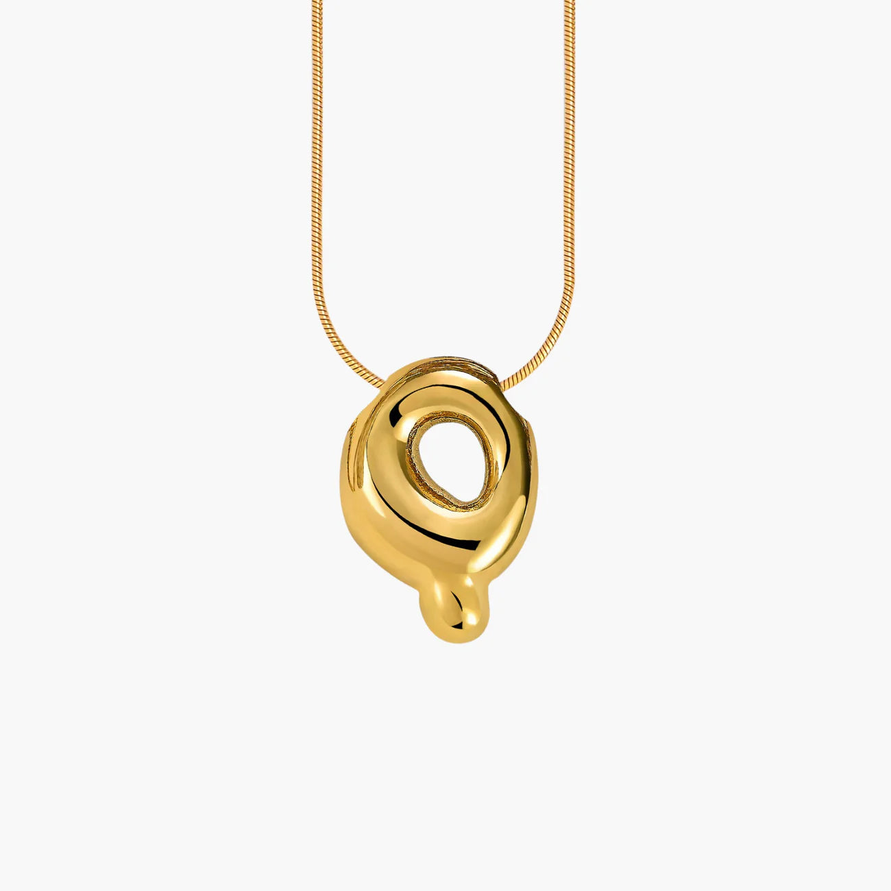 Golden Glow Bubble Letter Necklace