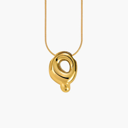 Golden Glow Bubble Letter Necklace