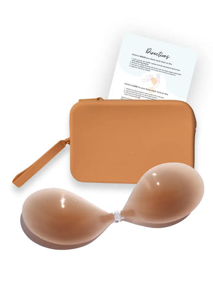 Adhesive Stick-On Bra + Silicone Travel Case