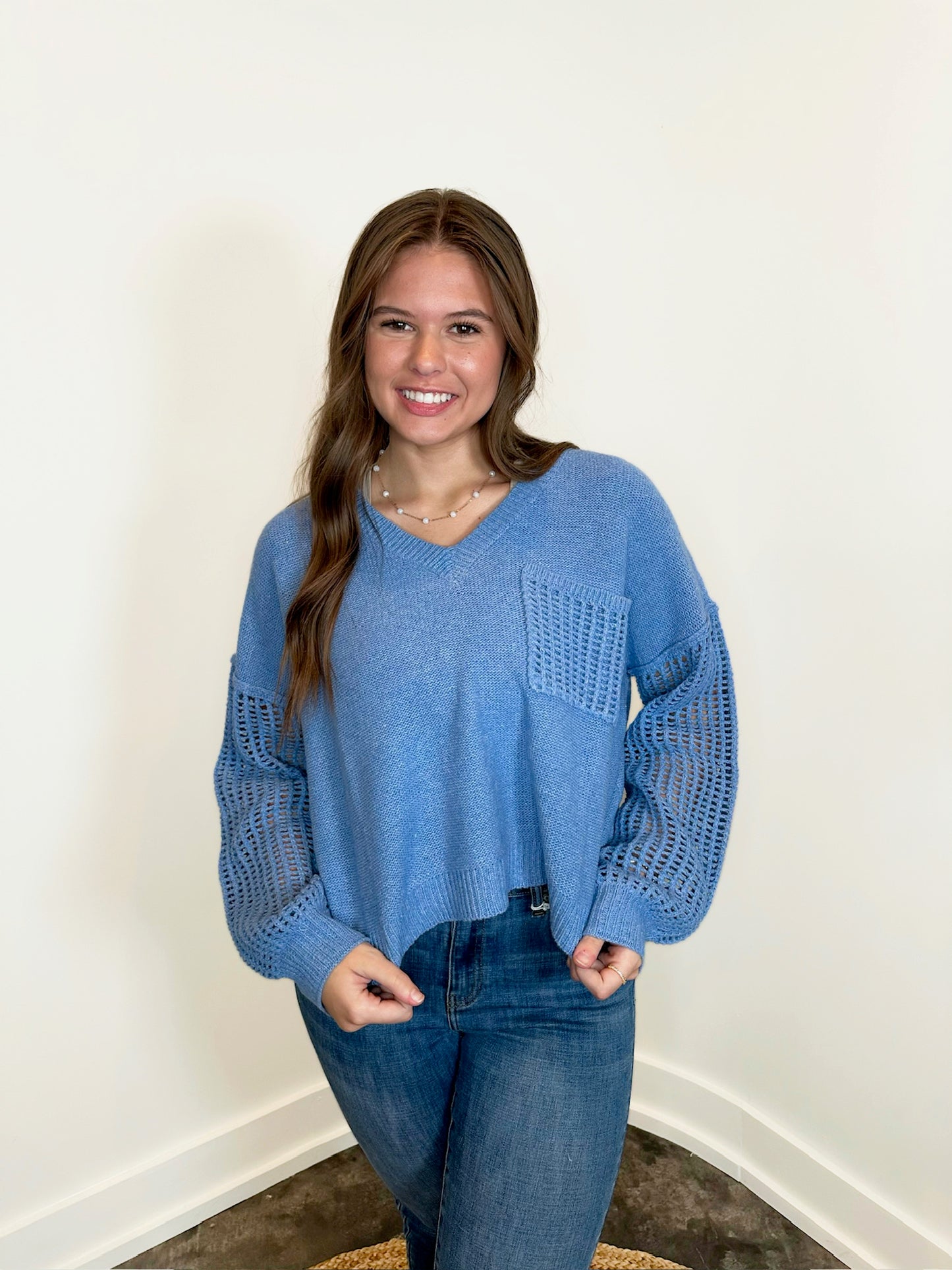 Aria Open Knit Sweater