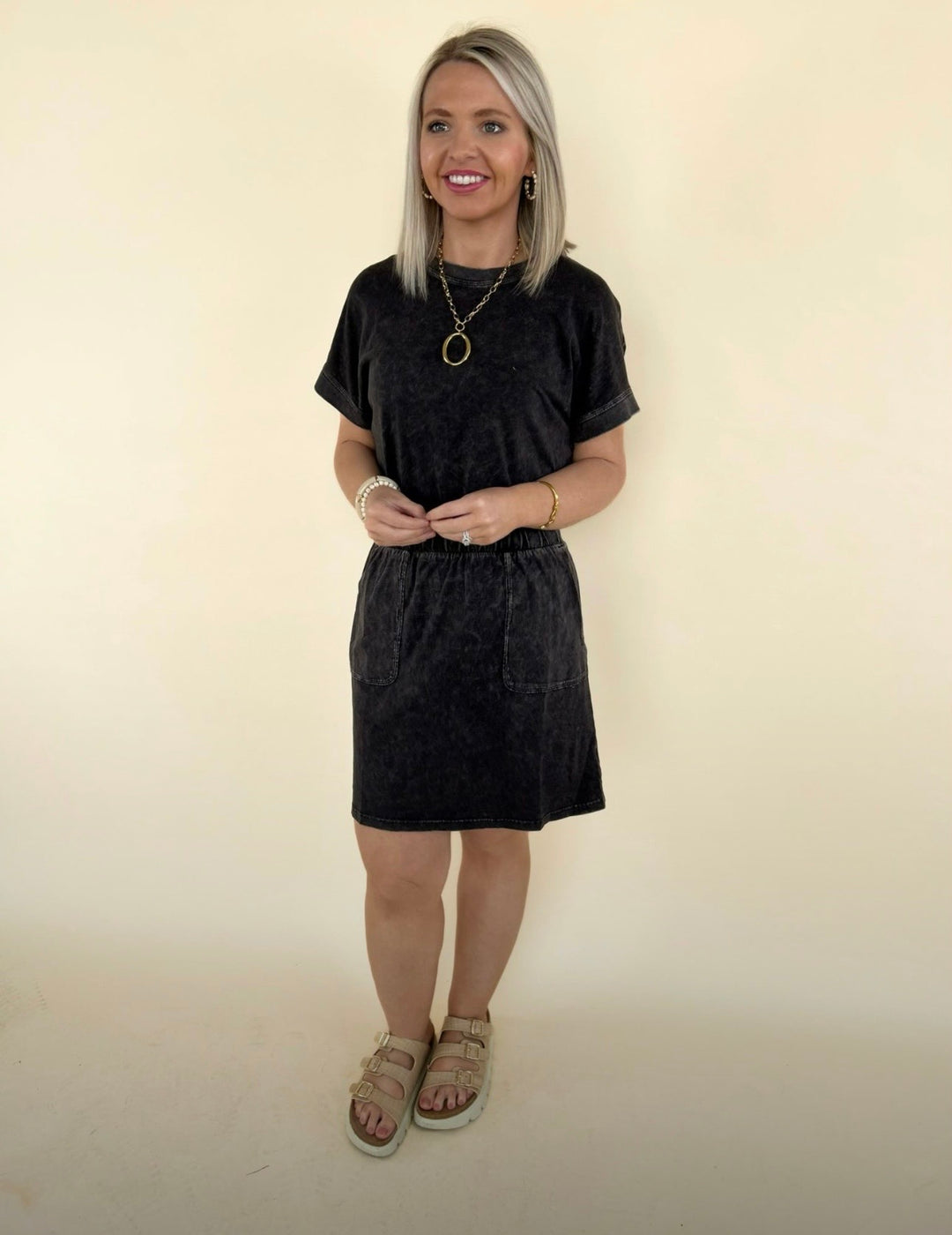 Fiona Mineral Washed Mini Dress