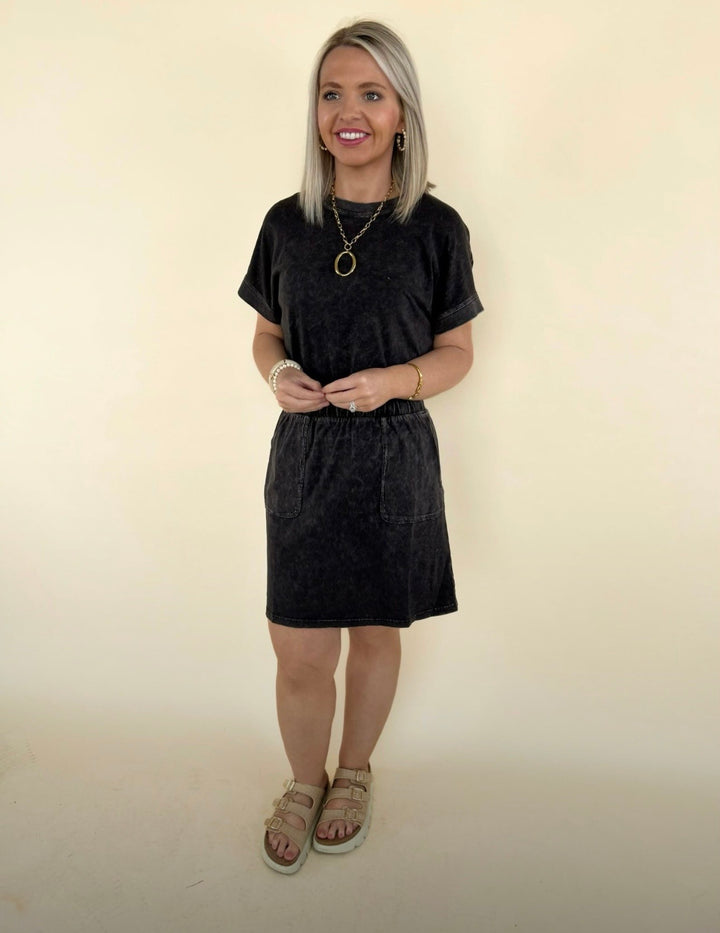 Fiona Mineral Washed Mini Dress
