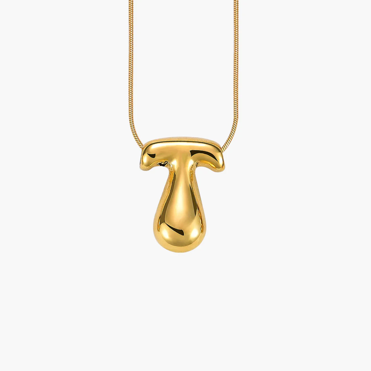 Golden Glow Bubble Letter Necklace