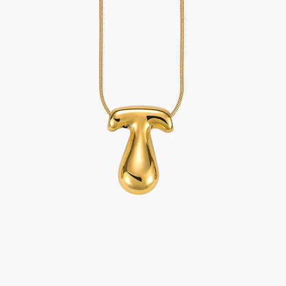 Golden Glow Bubble Letter Necklace