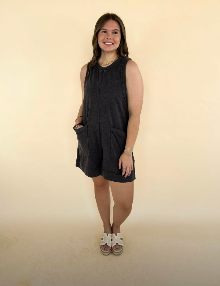 Hadley Cotton Poly Romper