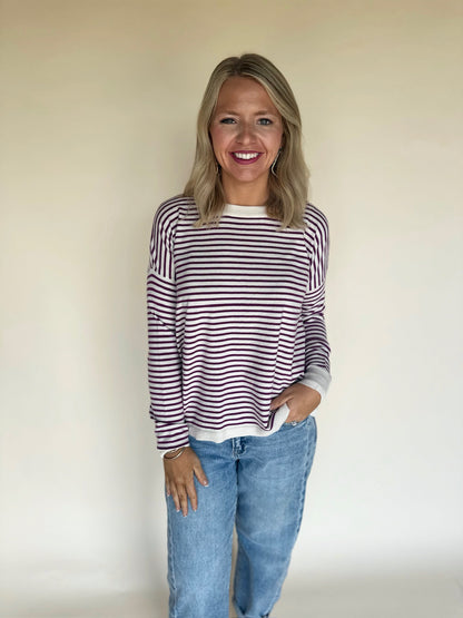 Rivah Striped Knit Sweater