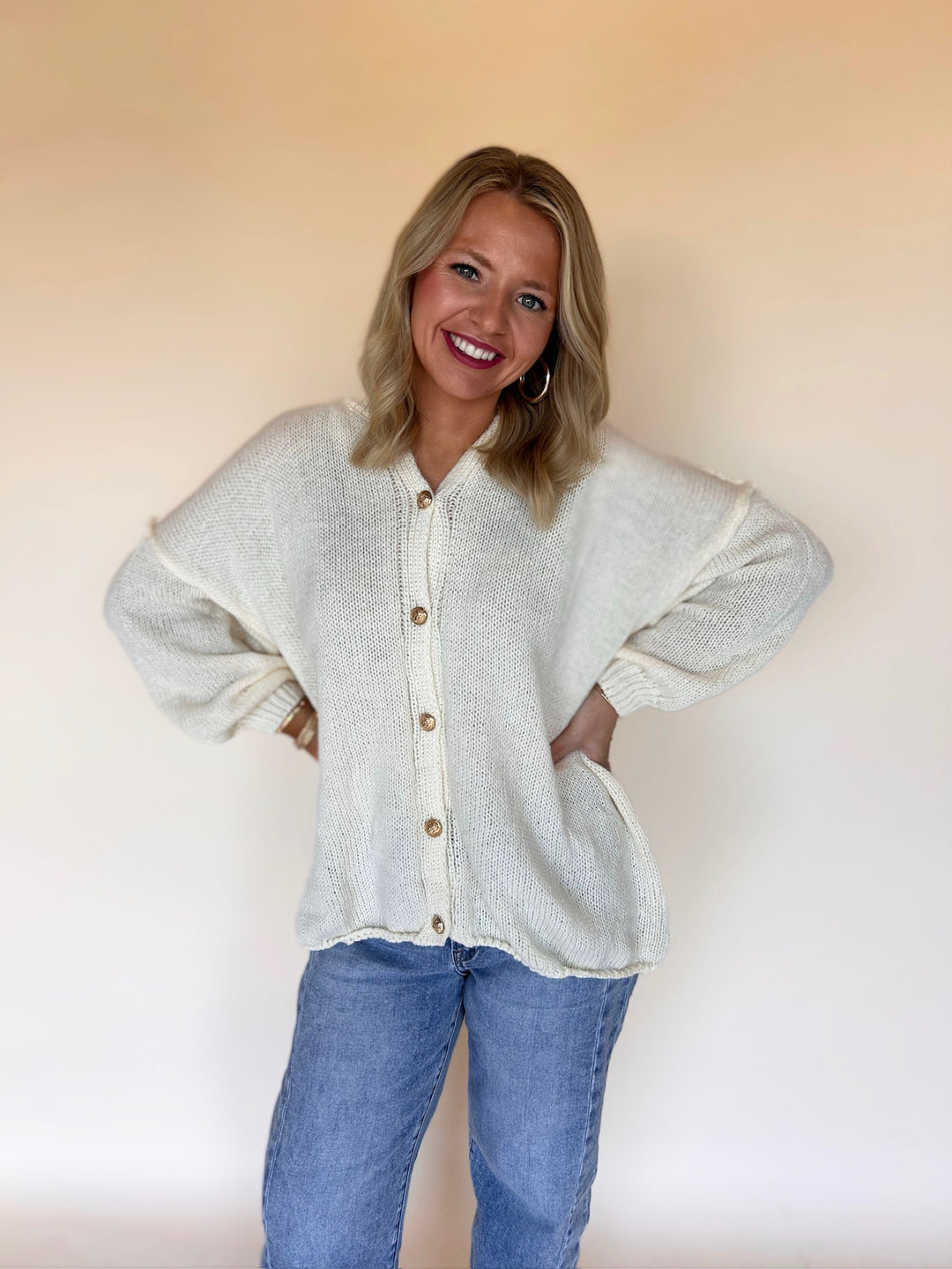 Chunky Bat-Sleeved Cardigan