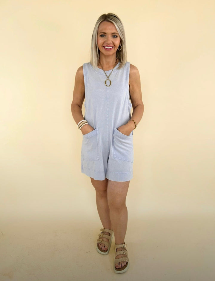 Hadley Cotton Poly Romper
