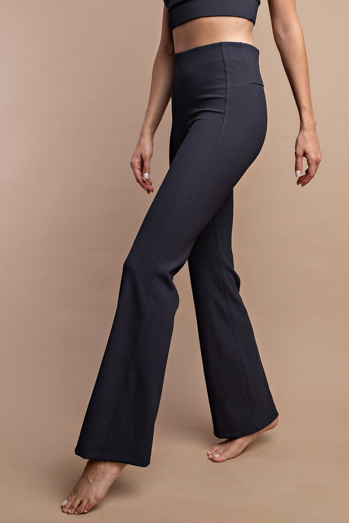 Brinley Nylon Rib Pintuck Leggings