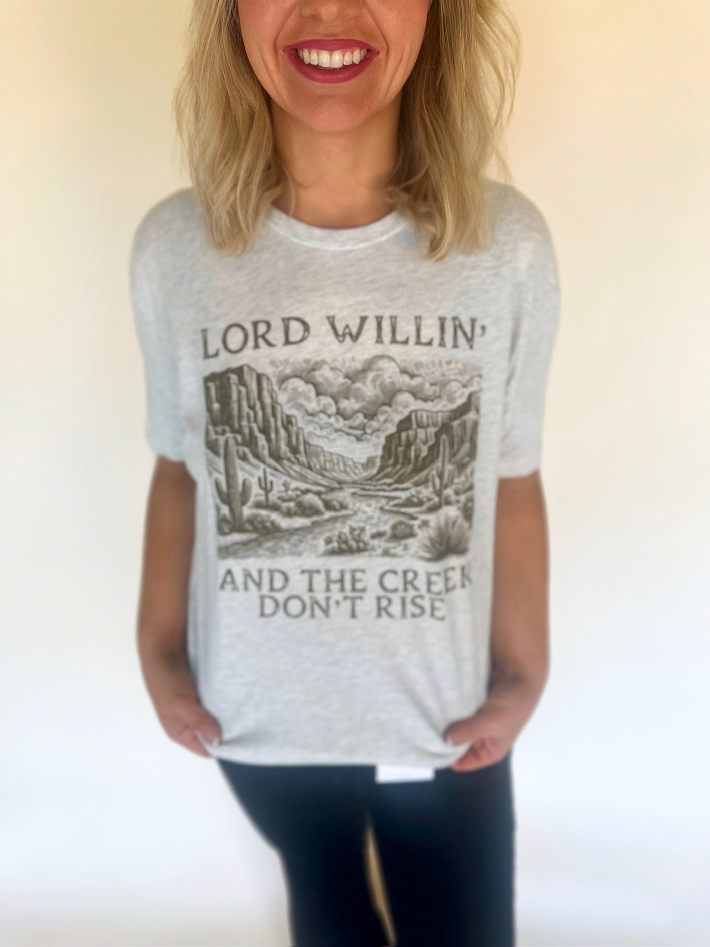 Western Lord Willing and the Creek Don't Rise Graphic Tee