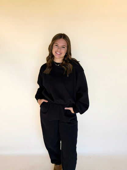 Freya Elastic Hem Cropped Sweatshirt