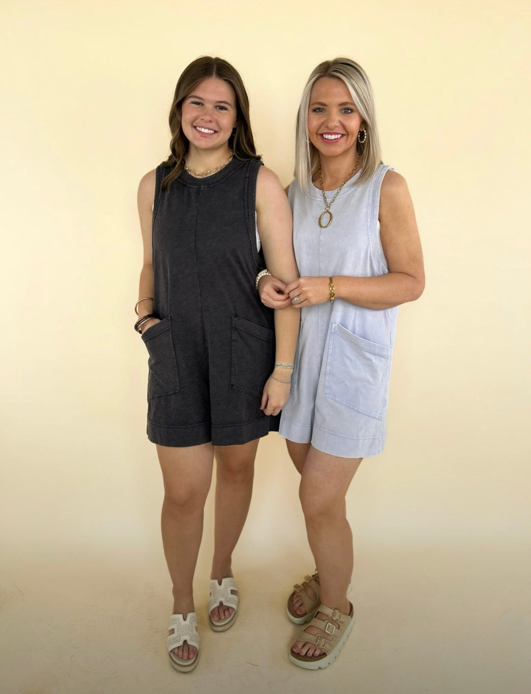Hadley Cotton Poly Romper