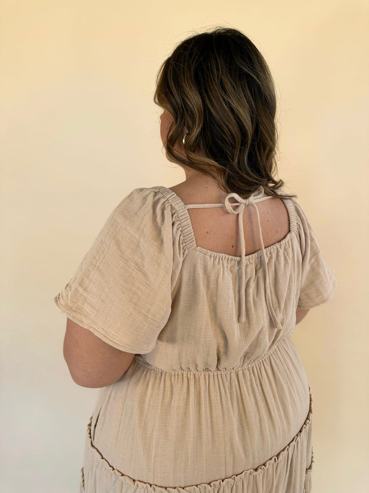 Keona V-Neck Gauze Dress