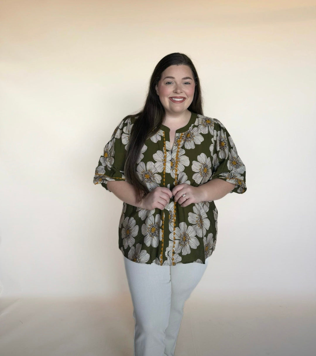 Vionna Lace Floral Blouse
