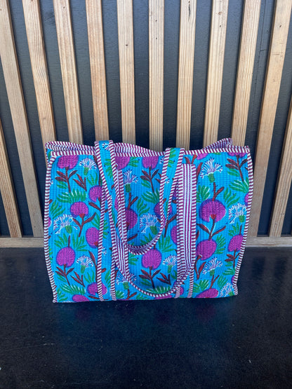 Large Quilted Tote Bag