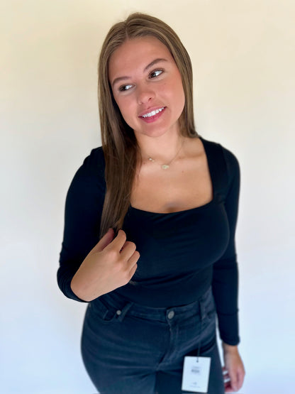 Thena Square Neck Bodysuit