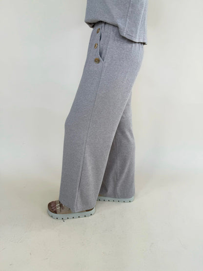 The Helena Gold Button Knit Set
