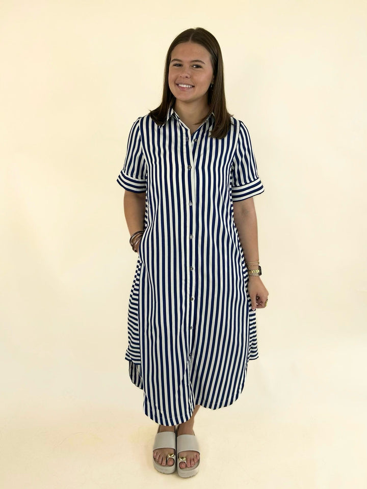 Everly Stripe Midi Dress