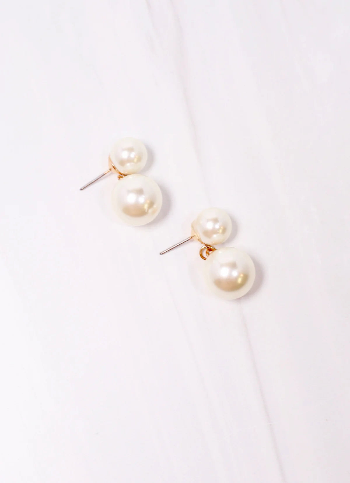 Abney Double Pearl Drop Earring