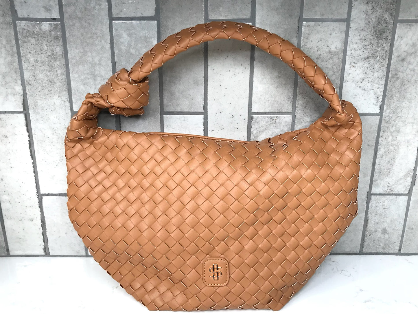 Leather Braided Knot Bag