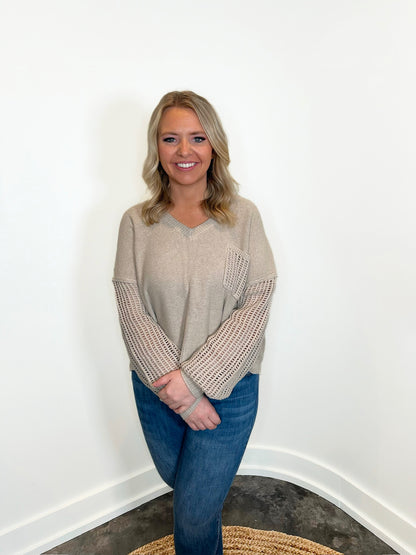 Aria Open Knit Sweater