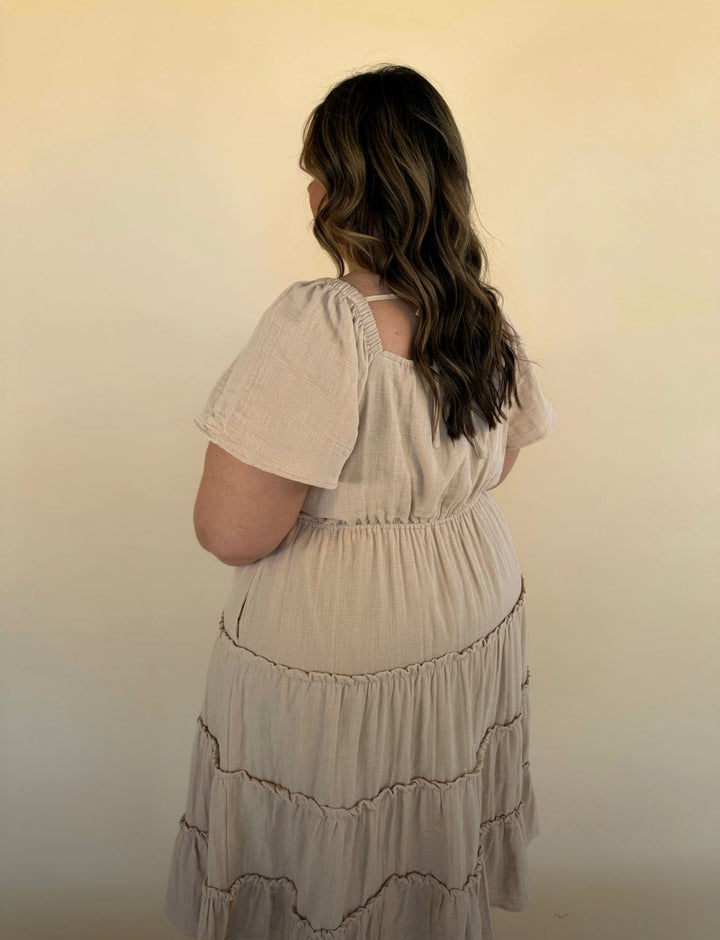 Keona V-Neck Gauze Dress