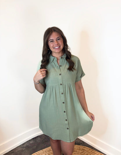 Evania Dolman Sleeve Shirt Dress
