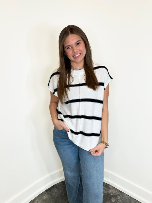 Chloe Striped Sweater Tee
