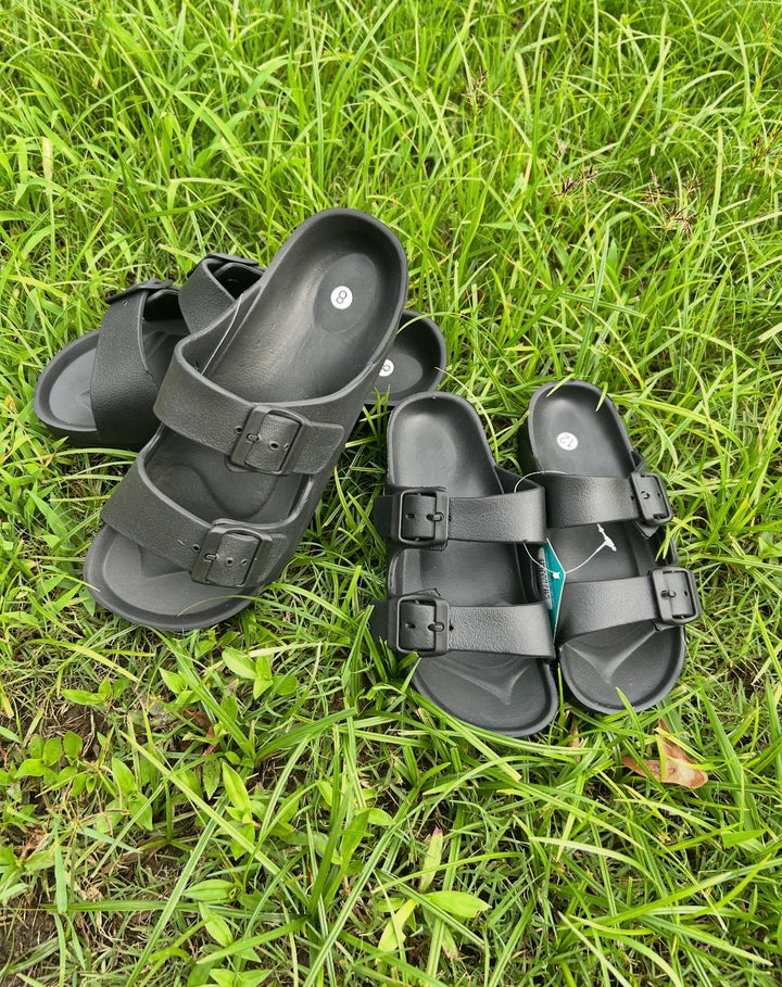 Kids &amp; Adult Midnight Comfort Buckle Slides