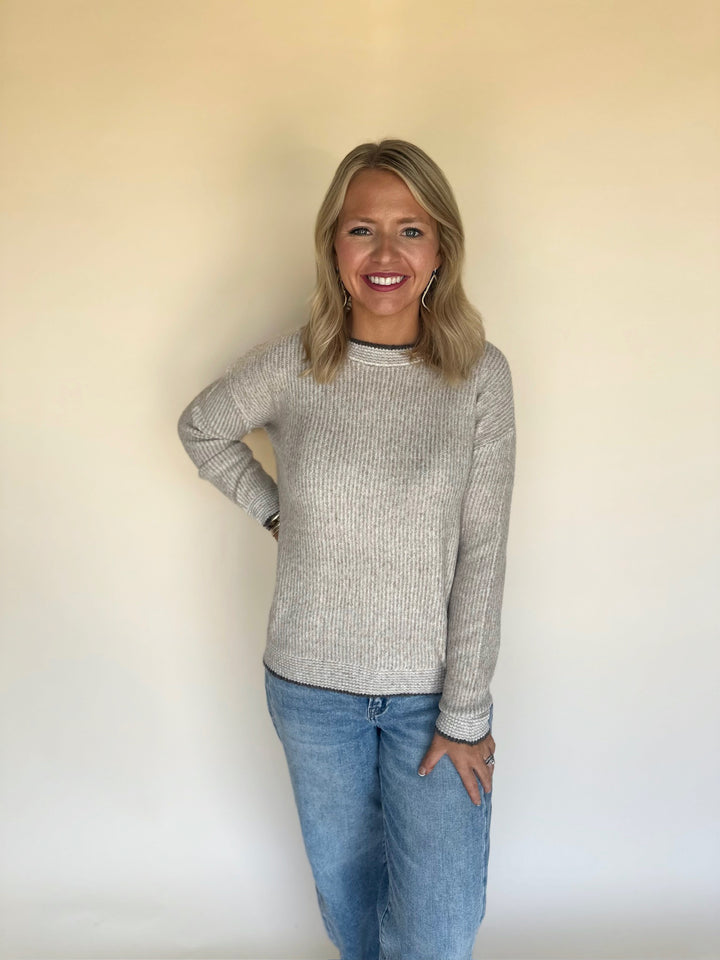 Quina Marled Rib Sweater