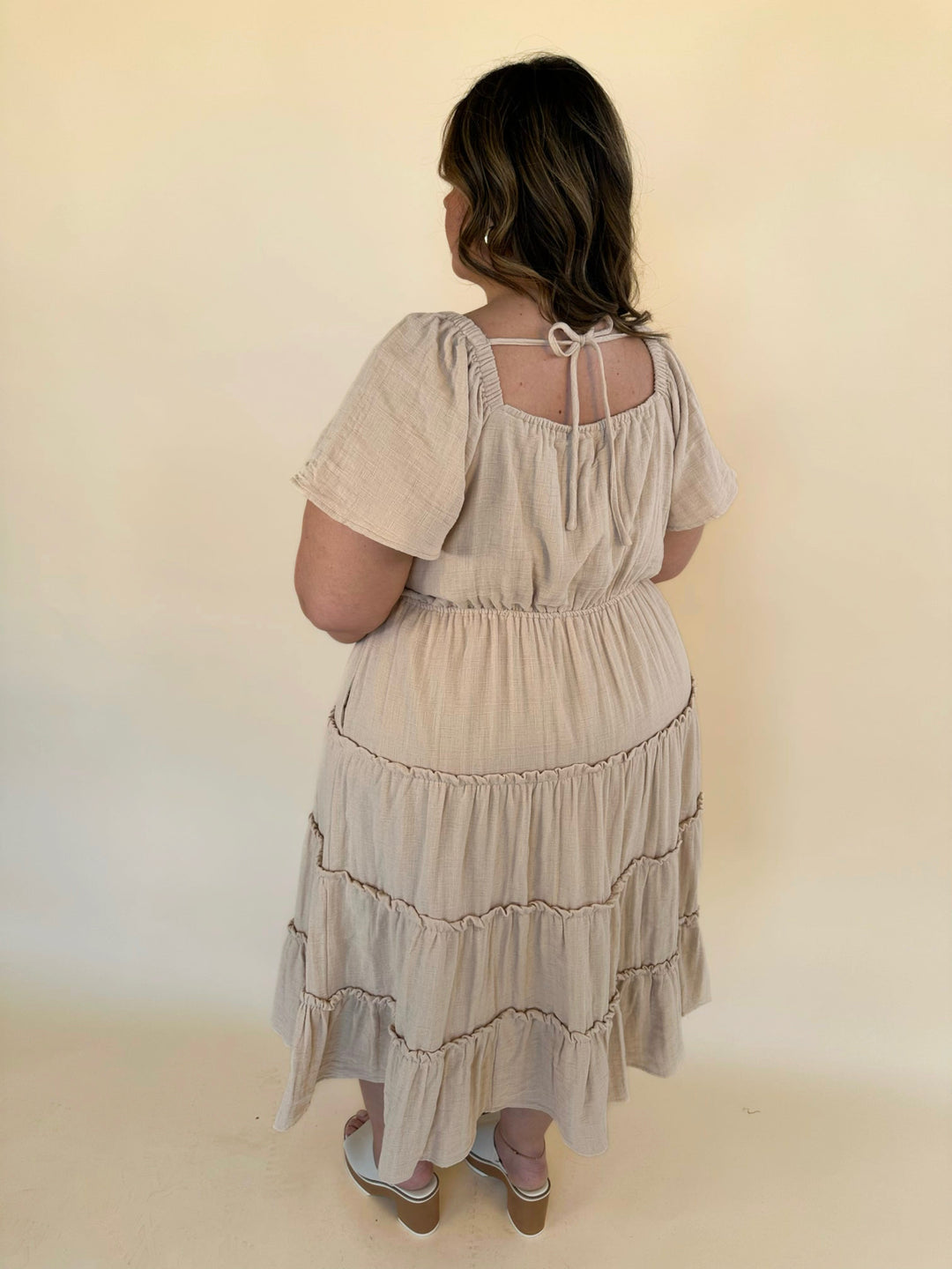 Keona V-Neck Gauze Dress
