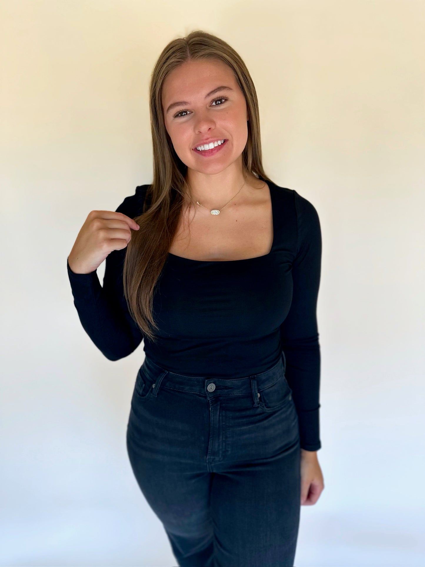 Thena Square Neck Bodysuit