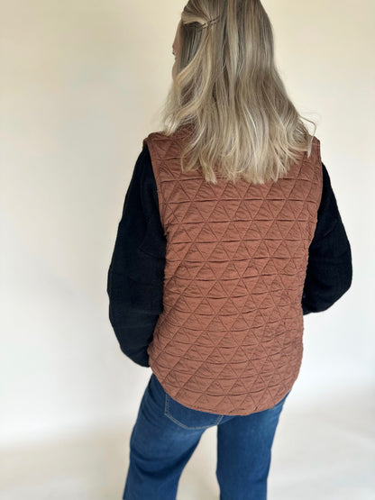 Erysa Quilted Knit Vest