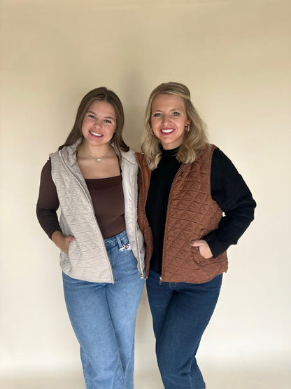 Erysa Quilted Knit Vest