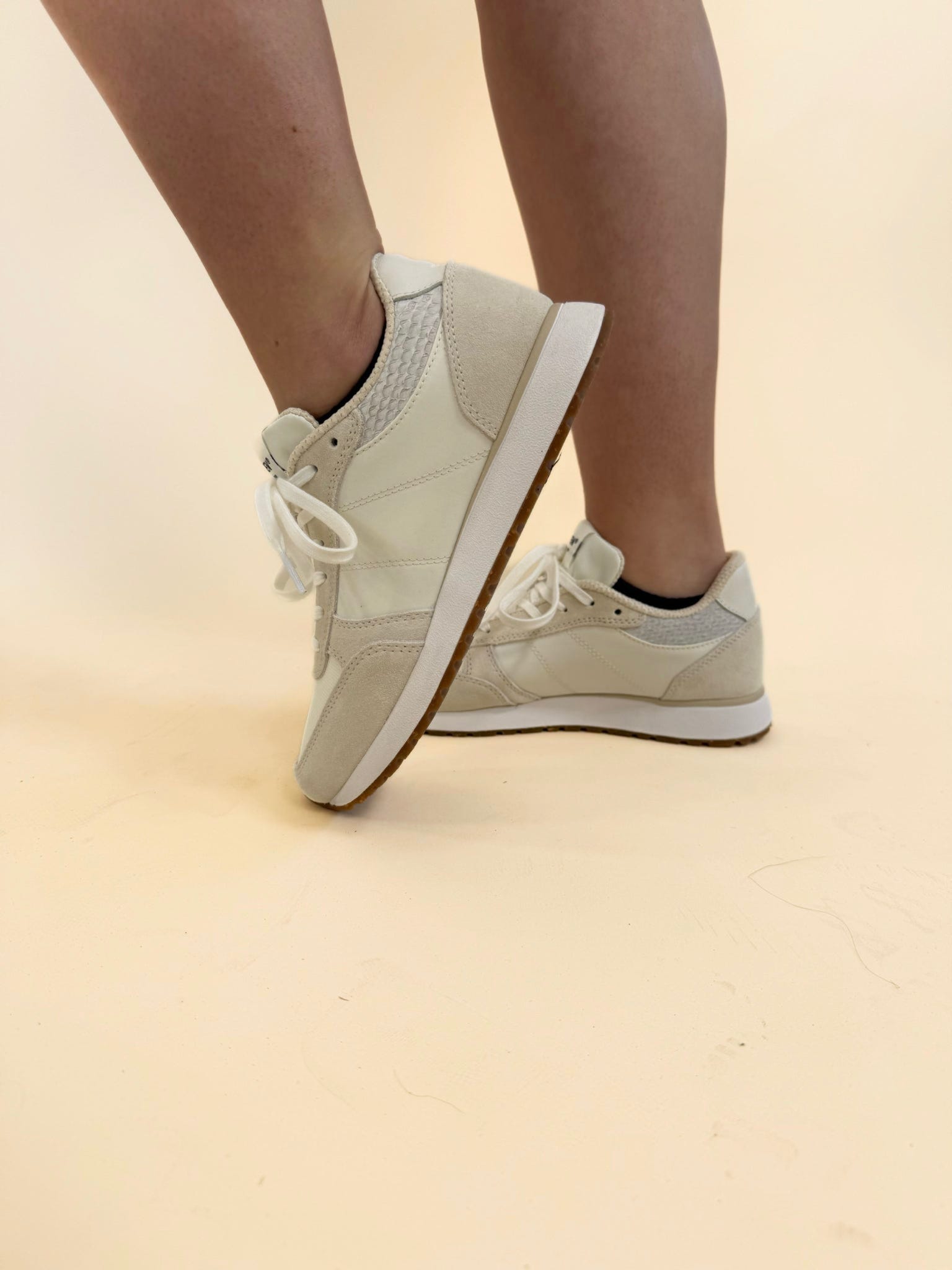 white WODEN sneakers women side view casual lifestyle shoes lightweight breathable sneaker everyday fashion footwear