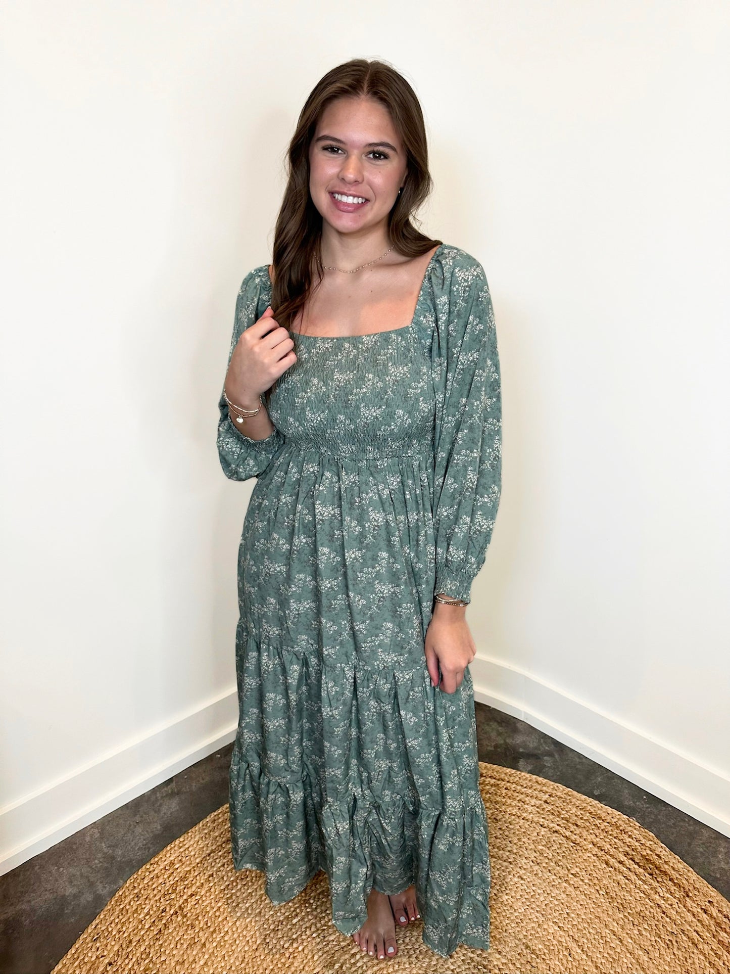 Kyle Square Neck Floral Maxi Dress