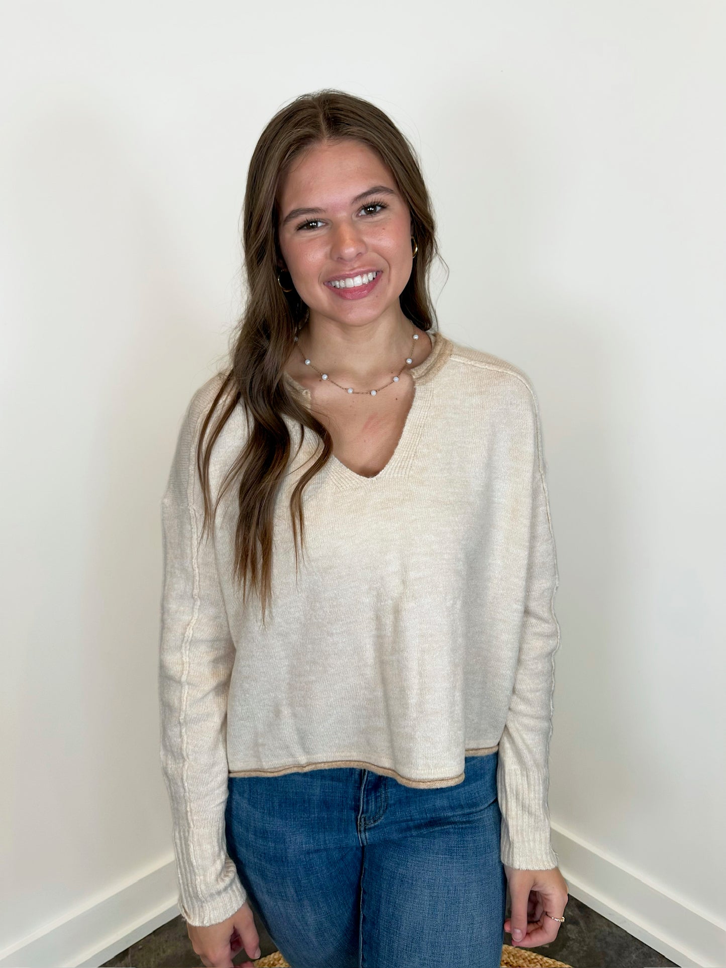 Joan Split Neck Sweater