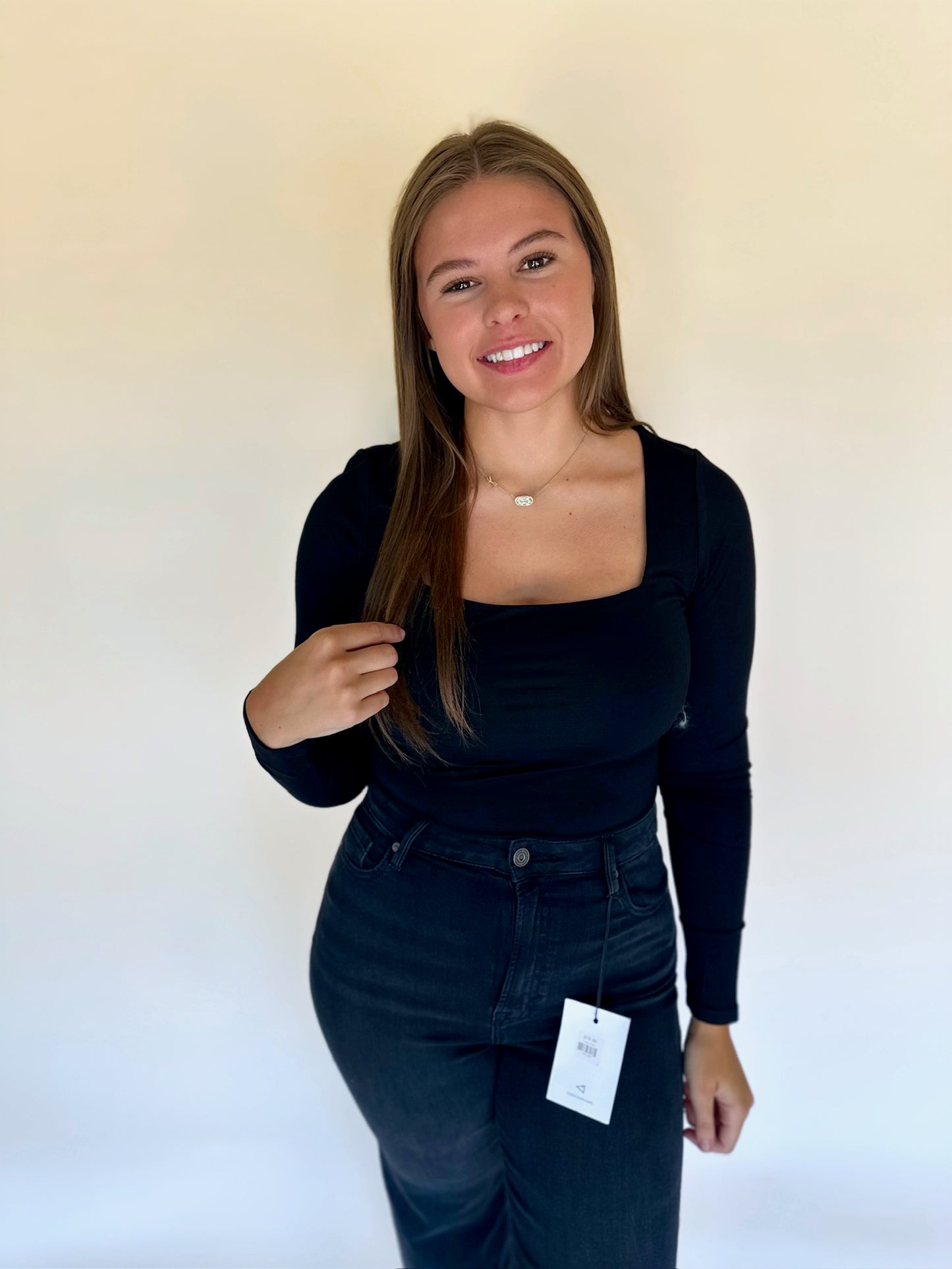 Thena Square Neck Bodysuit