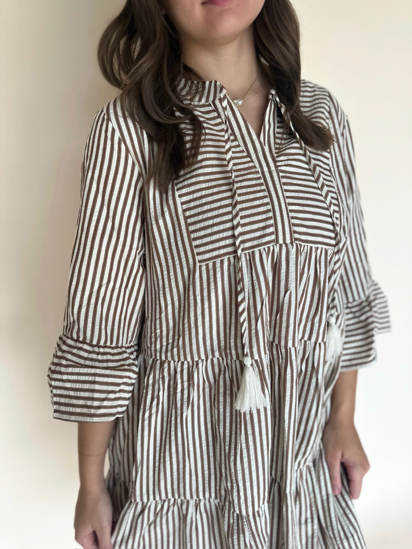 Brisa Striped Baby Doll Dress