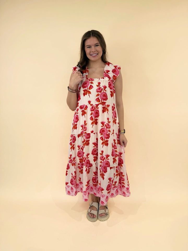 Florina Flutter Sleeve Floral Dress